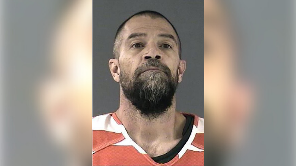 This undated photo provided by the Laramie County, Wyo., Sheriff's Office shows Joseph Beecher, 48, who is suspected of a kidnapping on Wednesday, Feb. 2, 2022.