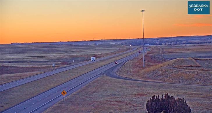 Interstate 80 looking west from Brownson exit. Photo Courtesy: Nebraska DOT