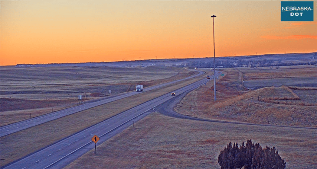 Interstate 80 looking west from Brownson exit. Photo Courtesy: Nebraska DOT