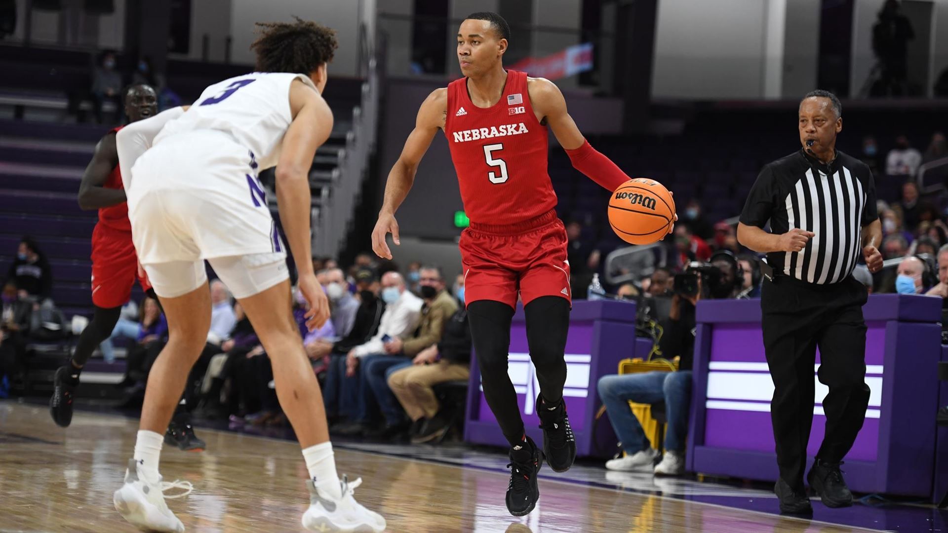 Bryce McGowens scored 15 points to set Nebraska's freshman scoring record (452 points).