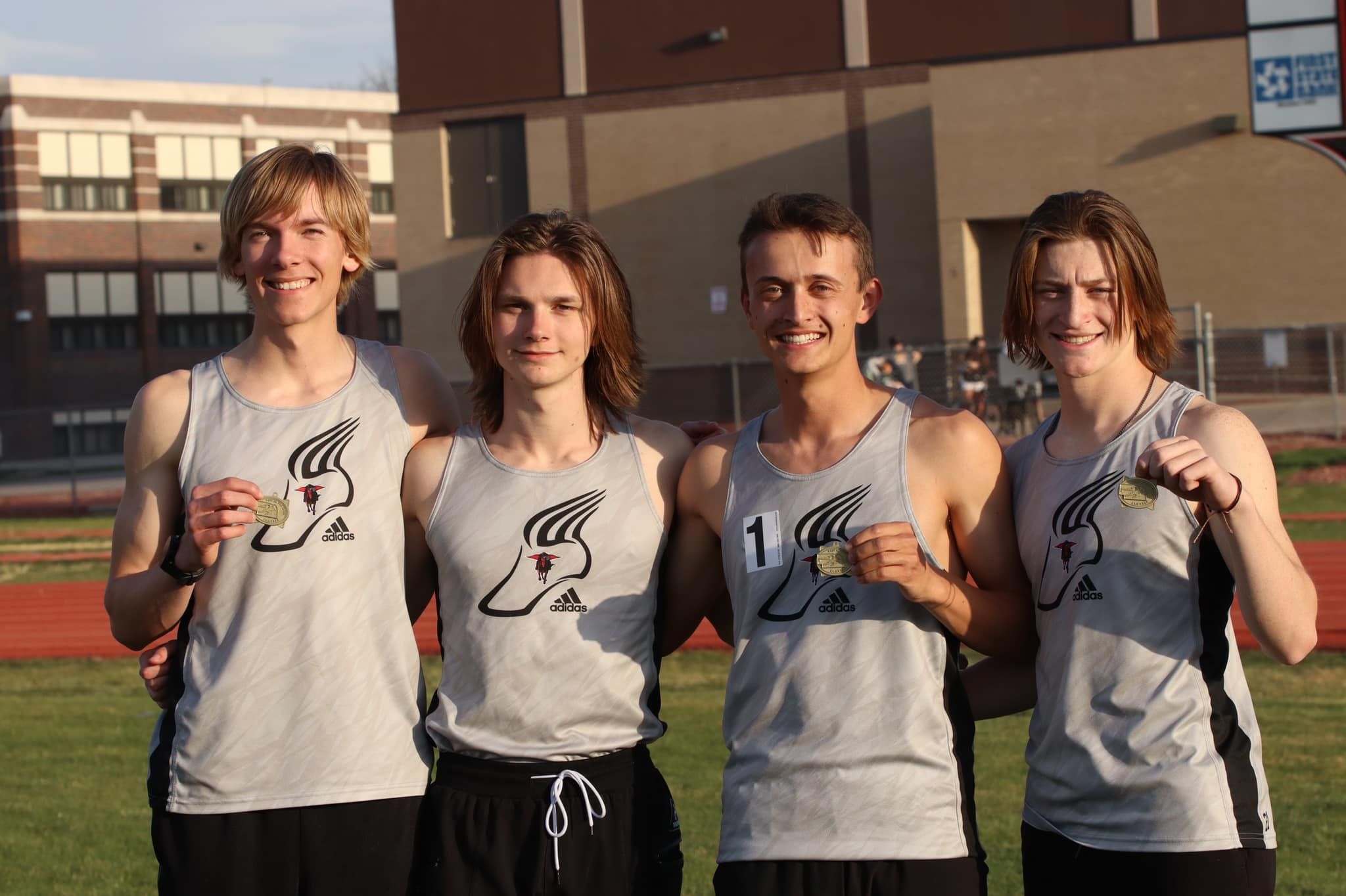 Sidney High School's 4x800 meter relay team set a new school record with a state-leading time of 8:02.29 at the Best in the West Track & Field Meet Tuesday, April 27, 2022 in Scottsbluff.