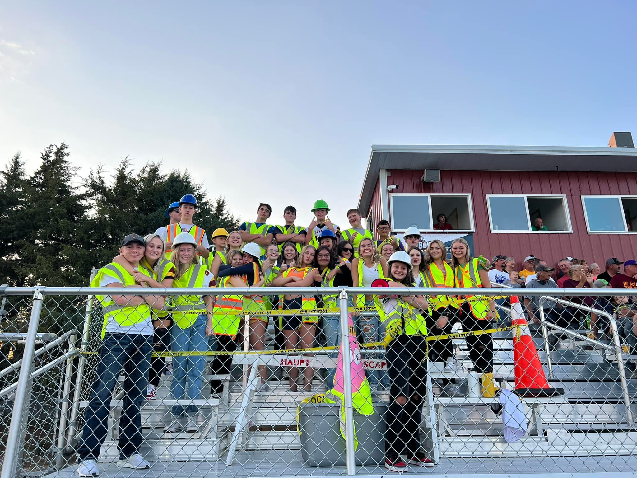 The "Warrior Zone" cheers on the Leyton football team in their victory over Kimball on Friday, Sept. 2, 2022.