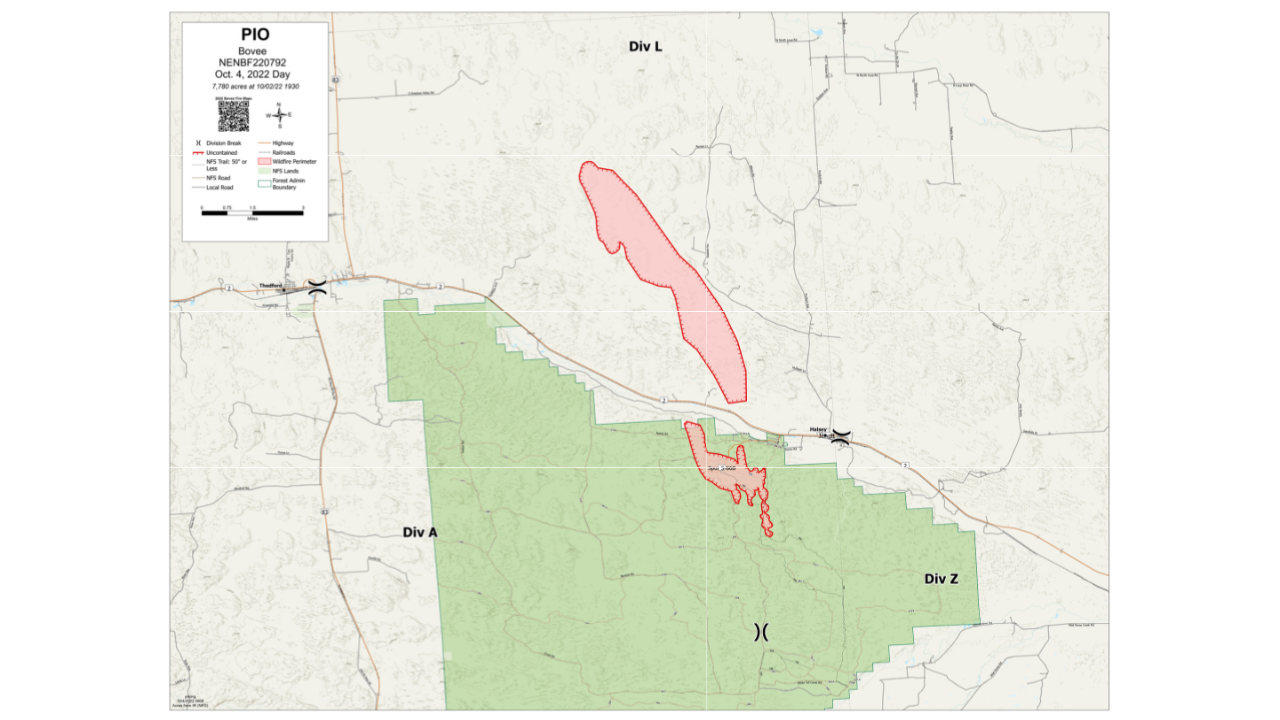 Bovee Fire Map