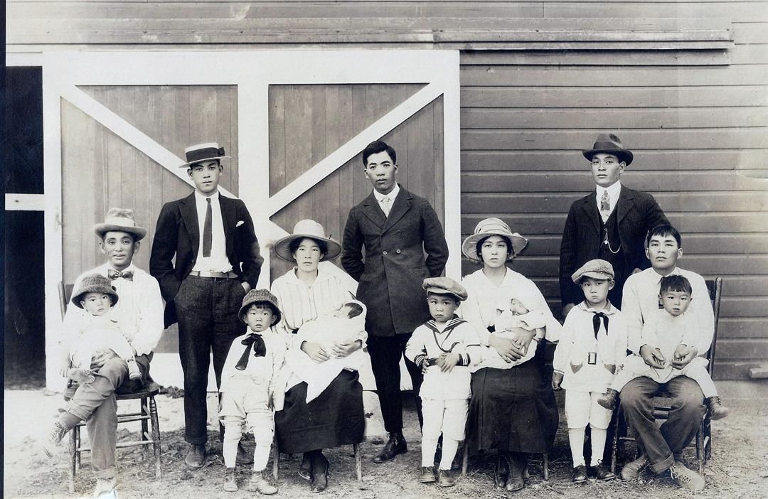 The Shiba and Sakurada families in Scottsbluff in 1922. Japanese-American families built several Japanese Halls, which functioned as the center of the immigrant group’s social life for decades in western and central Nebraska.