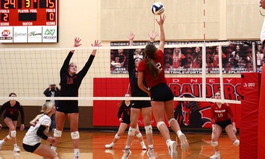 Gabby Fortner hits the Championship Point Saturday to send Sidney to the State Tournament