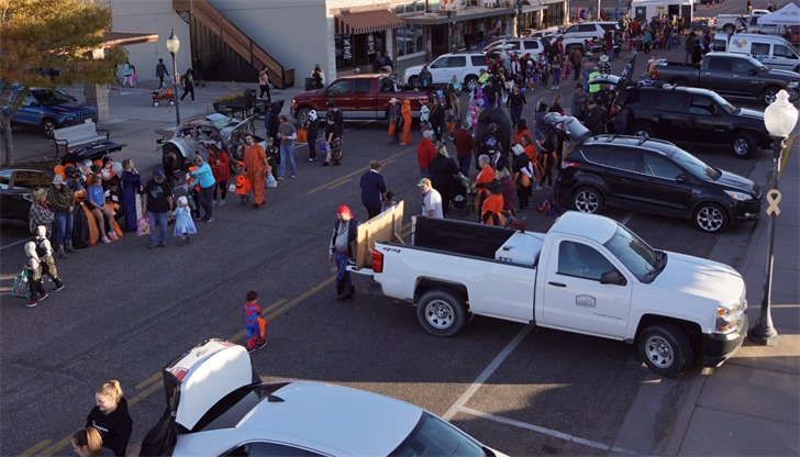 Trick-or-Treaters lined the street Monday during Sidney's annual Trunk or Treat at 10th Avenue and Hickory Street.