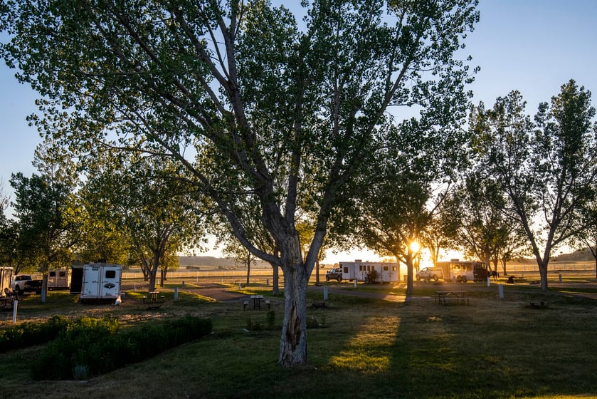 Horse owners who have trailers with living quarters find themselves at home at Fort Robinson State Park's equestrian campground.