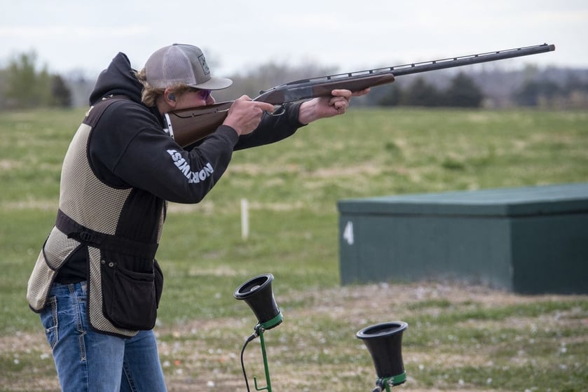 Mason Hettler of Grand Island Northwest broke 74 of 75 targets and won a shoot-off Friday to capture the individual title in the 16-yard competition at the 53rd Cornhusker Trap Shoot at Doniphan, Nebraska.