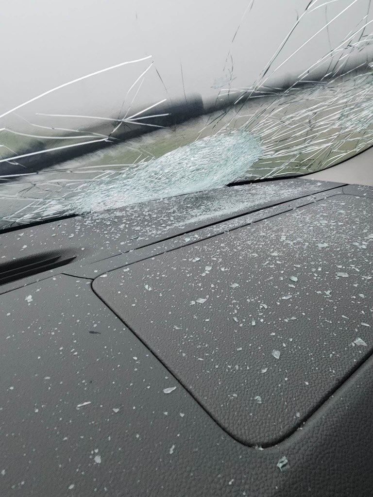 Hail damage in Lorenzo