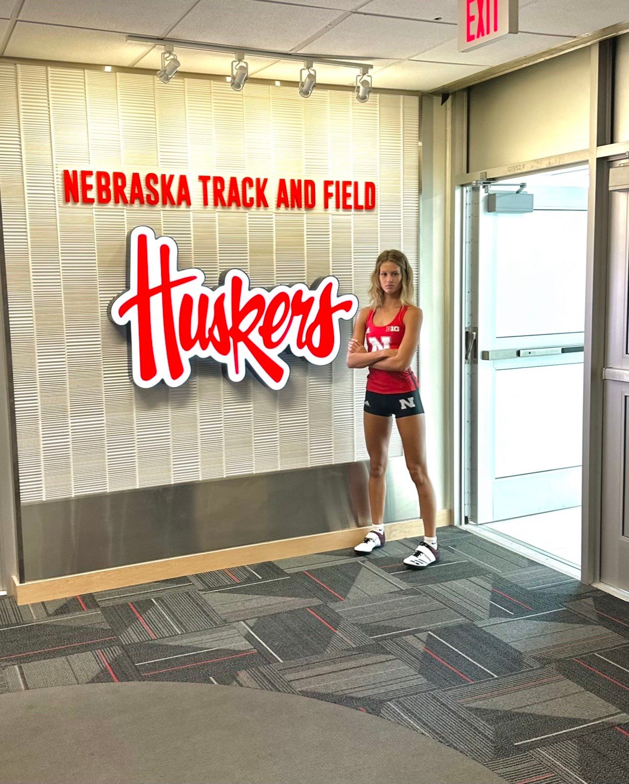 Sidney High School senior Karsyn Leeling verbally committed to high jump for the University of Nebraska track and field team on Tuesday, Sept. 26, 2023.