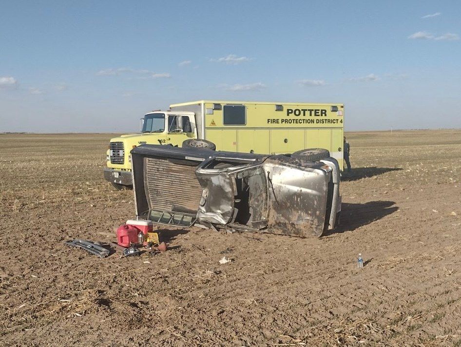 Twovehicle accident north of Potter sends two people to hospital