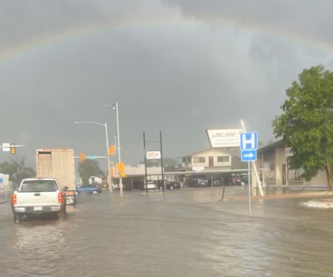 The National Weather Service issued a flash flood warning for Logan County, including Sterling, where the NWS said between two to three inches of rain fell in severe storms.