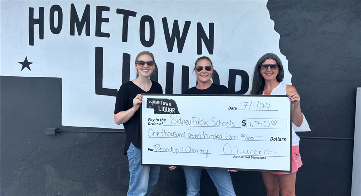 From left, Sidney Middle/High School teacher Mackenzie Ivie, Natalie Lucero and Tanya Flores.