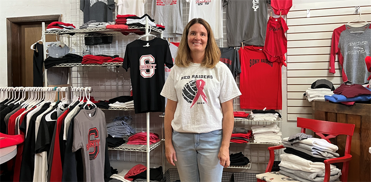 Korrina Doty recently purchased Shirt Tales in Sidney.