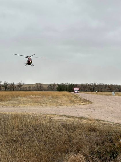 A Dix resident was life-flighted following a single-vehicle rollover Wednesday morning.