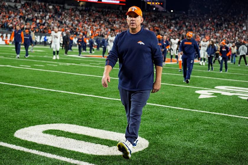 Denver Broncos head coach Sean Payton walks off the field following an NFL football game against the Cincinnati Bengals in Cincinnati, Saturday, Dec. 28, 2024.