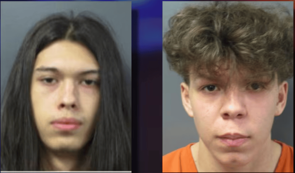 Devante Castellaw, 17 (left) and Corey Rotherham, Jr., 16, (right) were arraigned in Scotts Bluff County Court on murder charges for the death of Wyatt Reeb, 15.