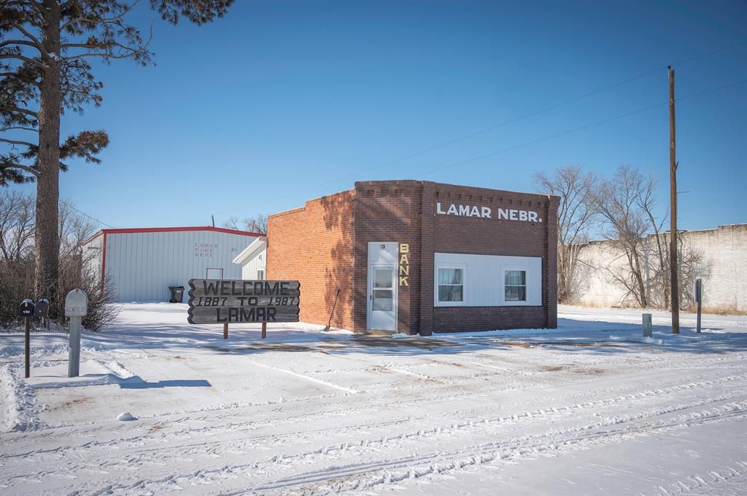 Lamar bank building & Lamar Bank 2 The former village office in Lamar. Local farmers still gather there every morning to talk over coffee and cards.