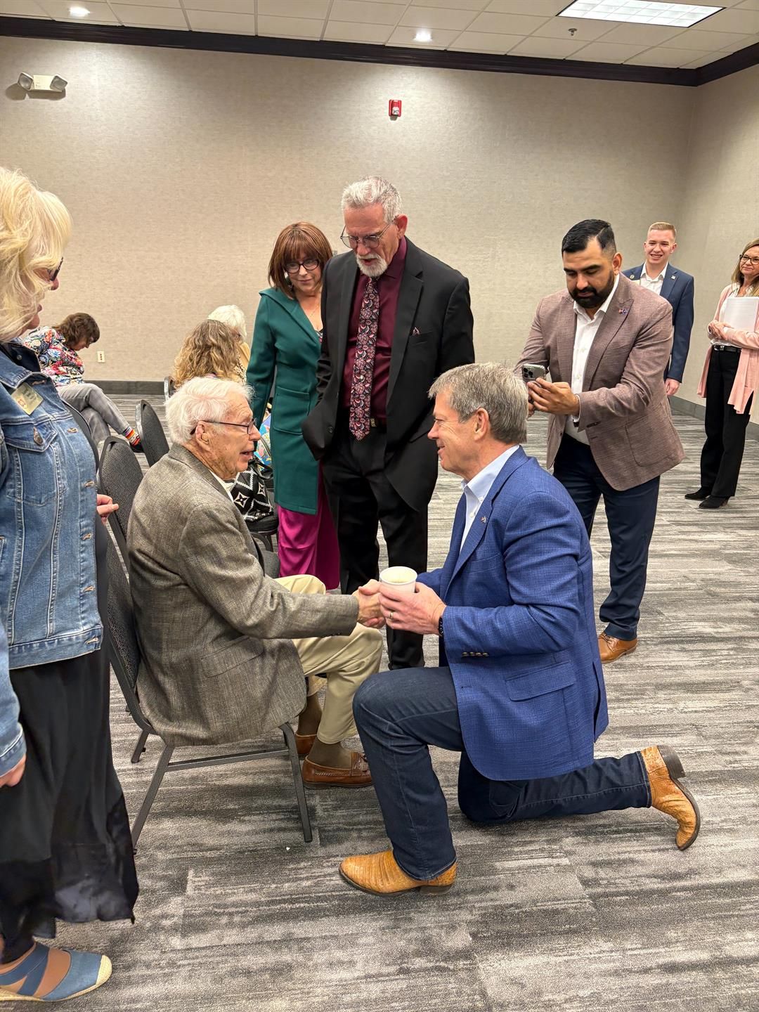 World War II Veteran Harry Lynn, 102, was honored by Governor Jim Pillen on March 14th in Scottsbluff.