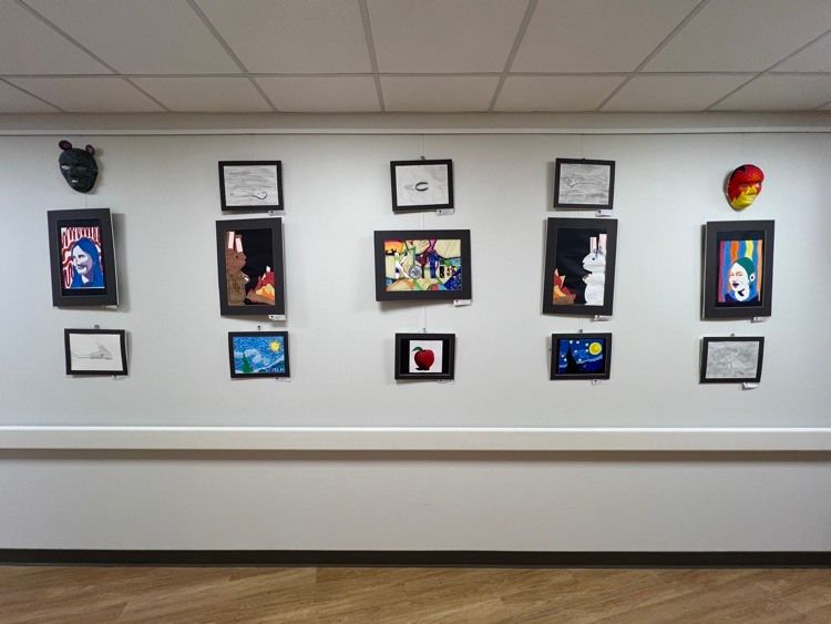 Kimball students’ artwork is being displayed at Kimball Health Services.