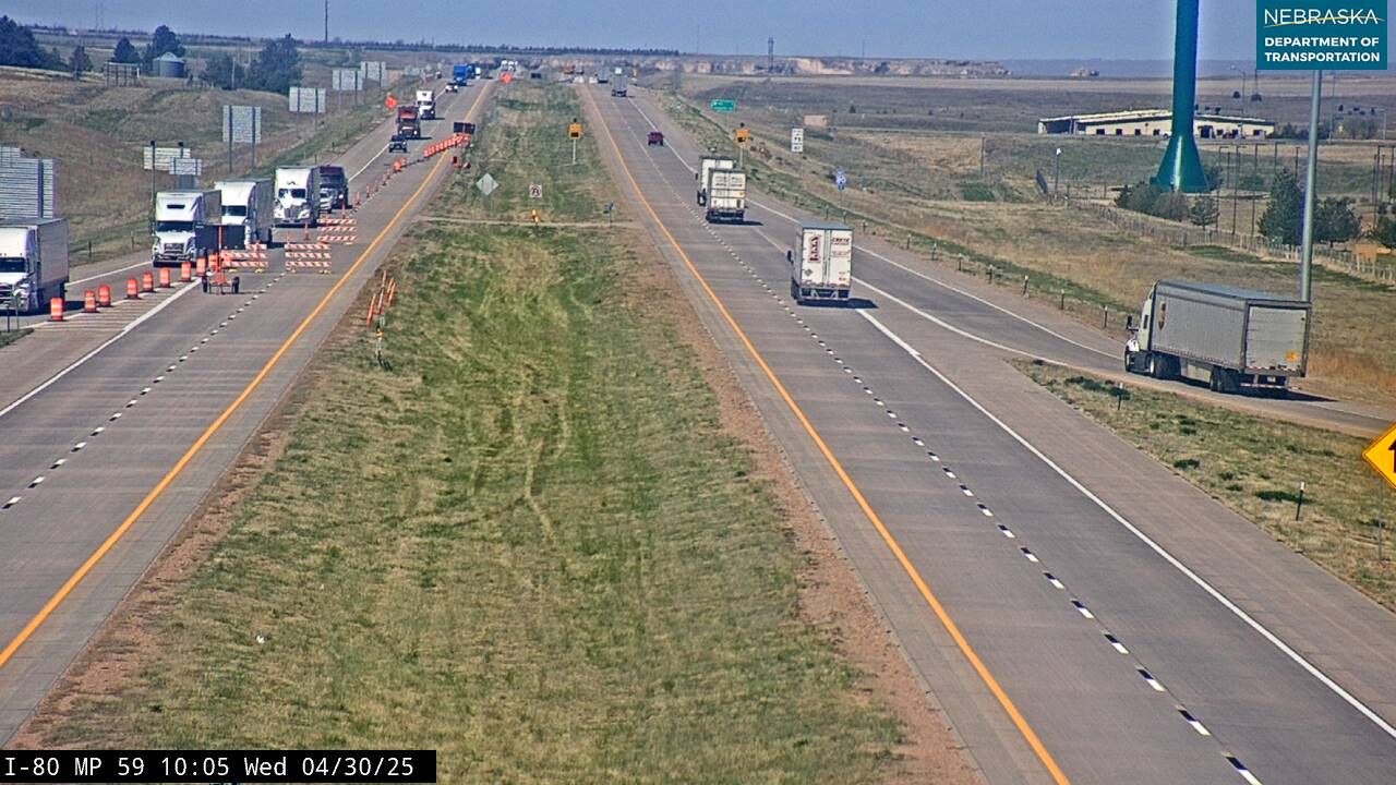 Eastbound I-80 closed at Sidney due to construction - PANHANDLE - NEWS