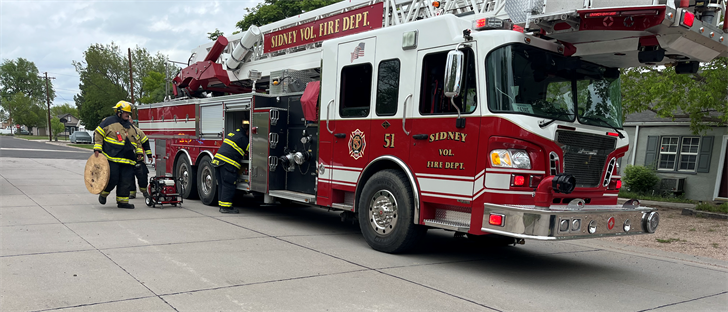 Firefighters responded to a report of a ceiling fan fire in the 1300 block of Osage Street.
