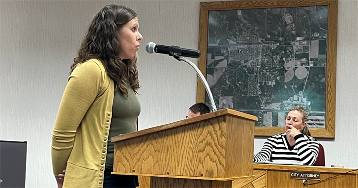 Melissa Norgard updated the Sidney City Council on the USDA Rural Business Development Grant Tuesday.