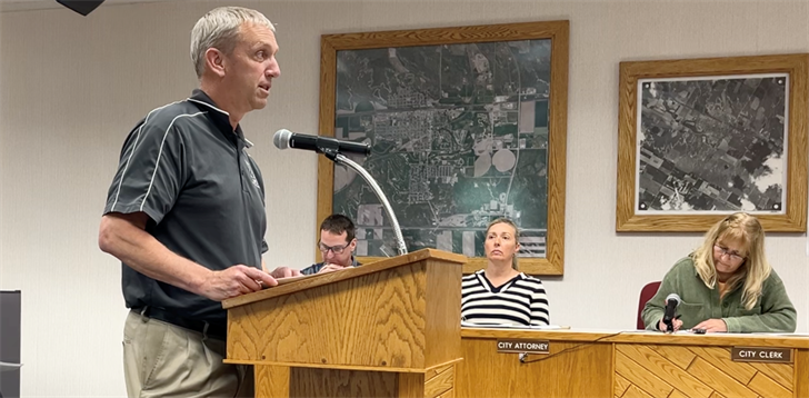 David Schaff, president of McSchaff & Associates, updated the Sidney City Council on the Safe Street for All project.