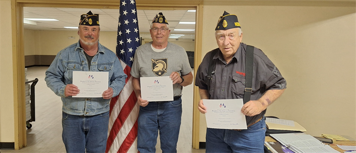 From left are: Randy Sonnie, Les Larsen ad Dale Dickinson.