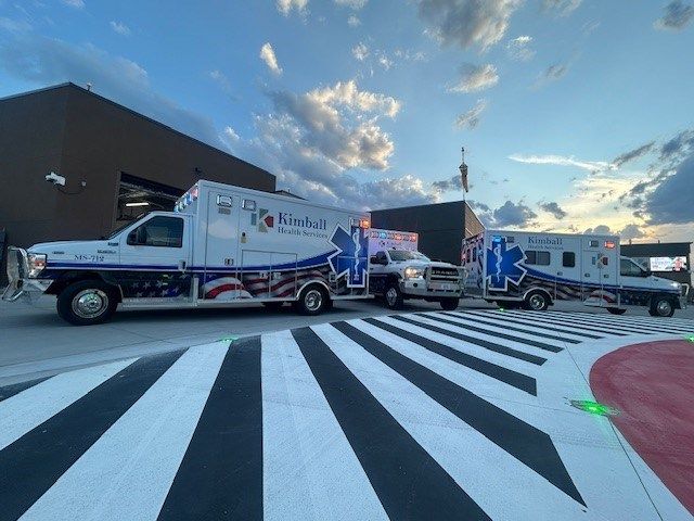 Kimball EMS' new fleet includes a 2023 Ram 4X4 and two 2024 Ford 2WD ambulances.