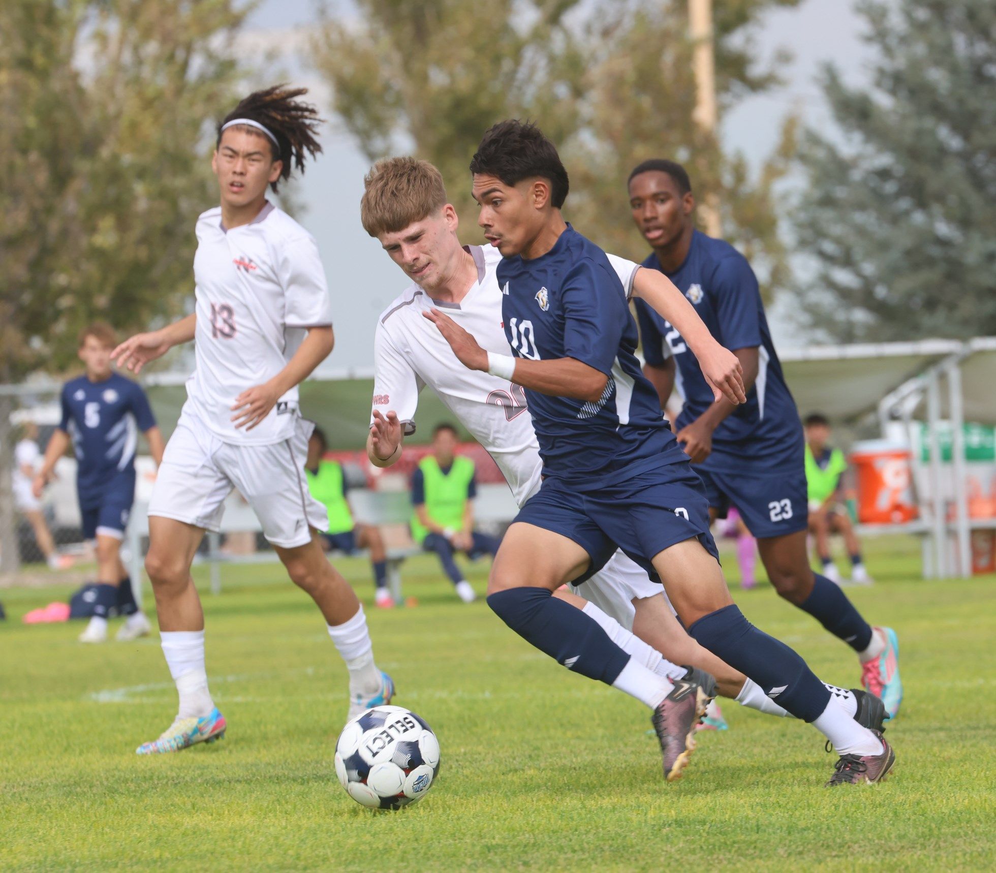 WNCC Anthony Lemus hustles with the ball down the field in a game Saturday with Northwest.