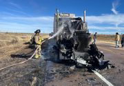 Crews quickly extinguish semi fire hauling cattle near Sterling