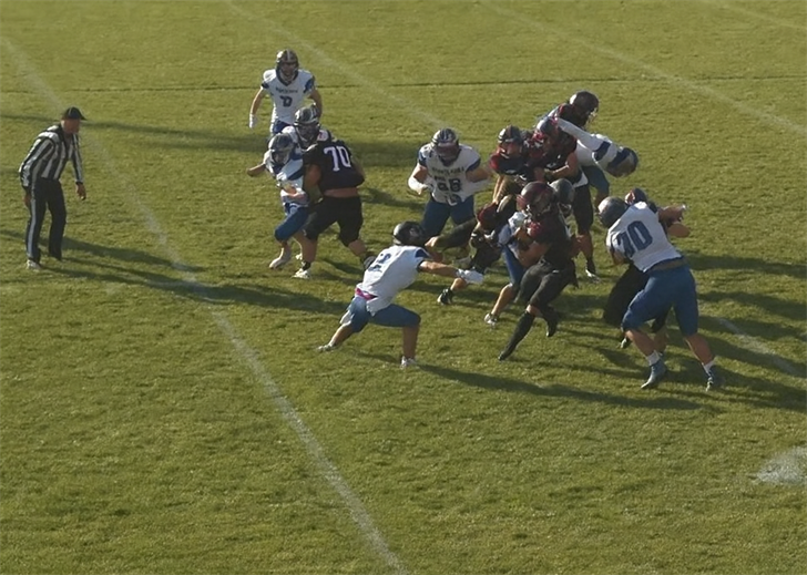 Rhys Dorcey breaks free for a 60 yard TD