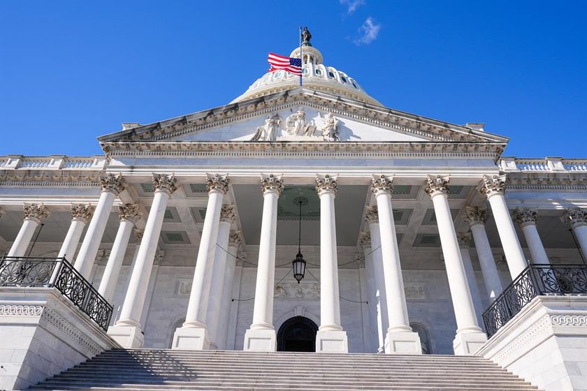 The U.S. Capitol is photographed on 37th day of the government shutdown, Thursday, Nov. 6, 2025, in Washington.