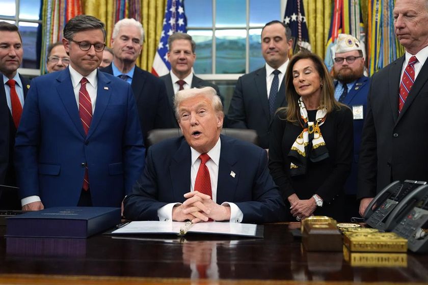 President Donald Trump speaks before signing the funding bill to reopen the government, in the Oval Office of the White House, Wednesday, Nov. 12, 2025, in Washington. (AP Photo/Jacquelyn Martin)