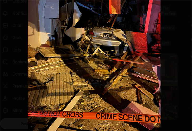 A car crashed into Cattleya Floral November 20.