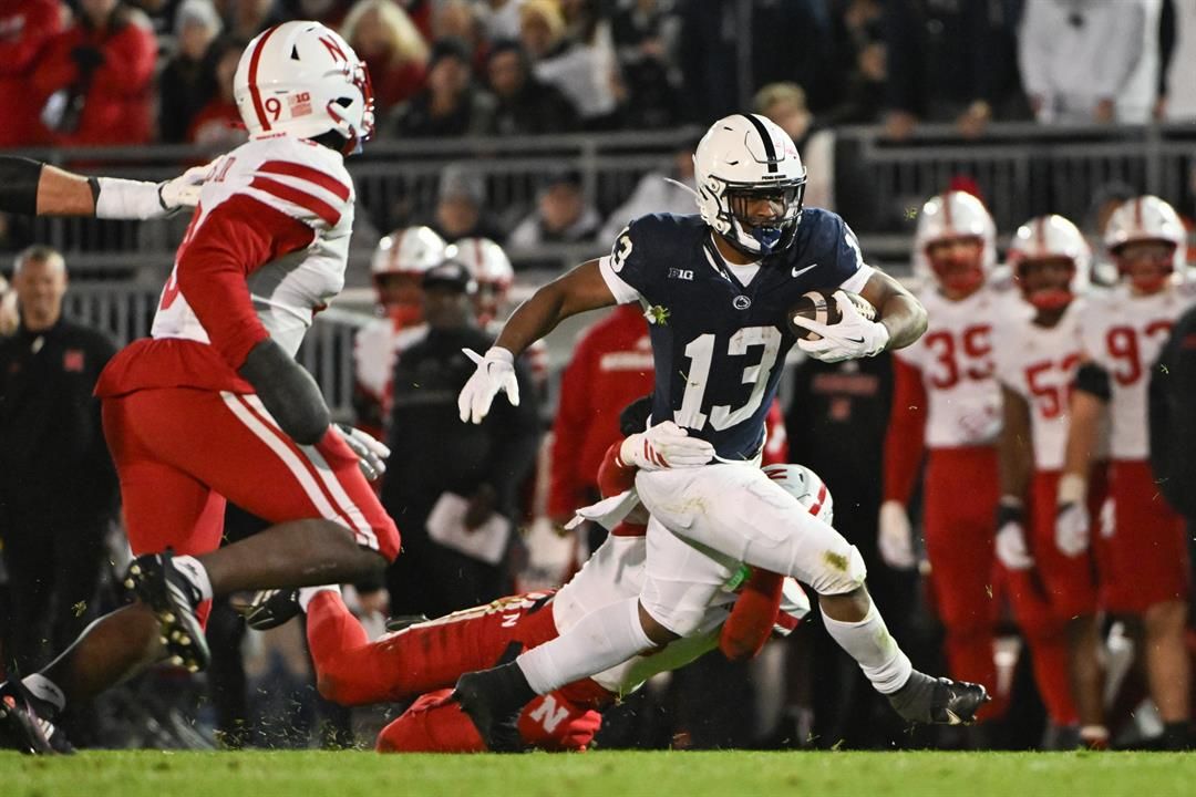 Allen becomes Penn State's career rushing leader as Nittany Lions pound Cornhuskers 37-10