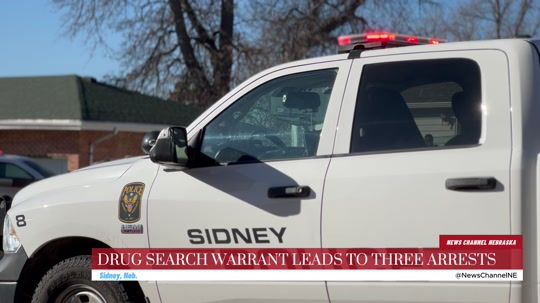 Drug search warrant leads to three arrests in Sidney