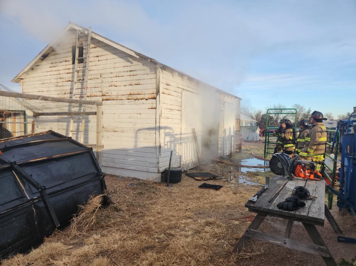 Barn fire quickly extinguished east of Sterling