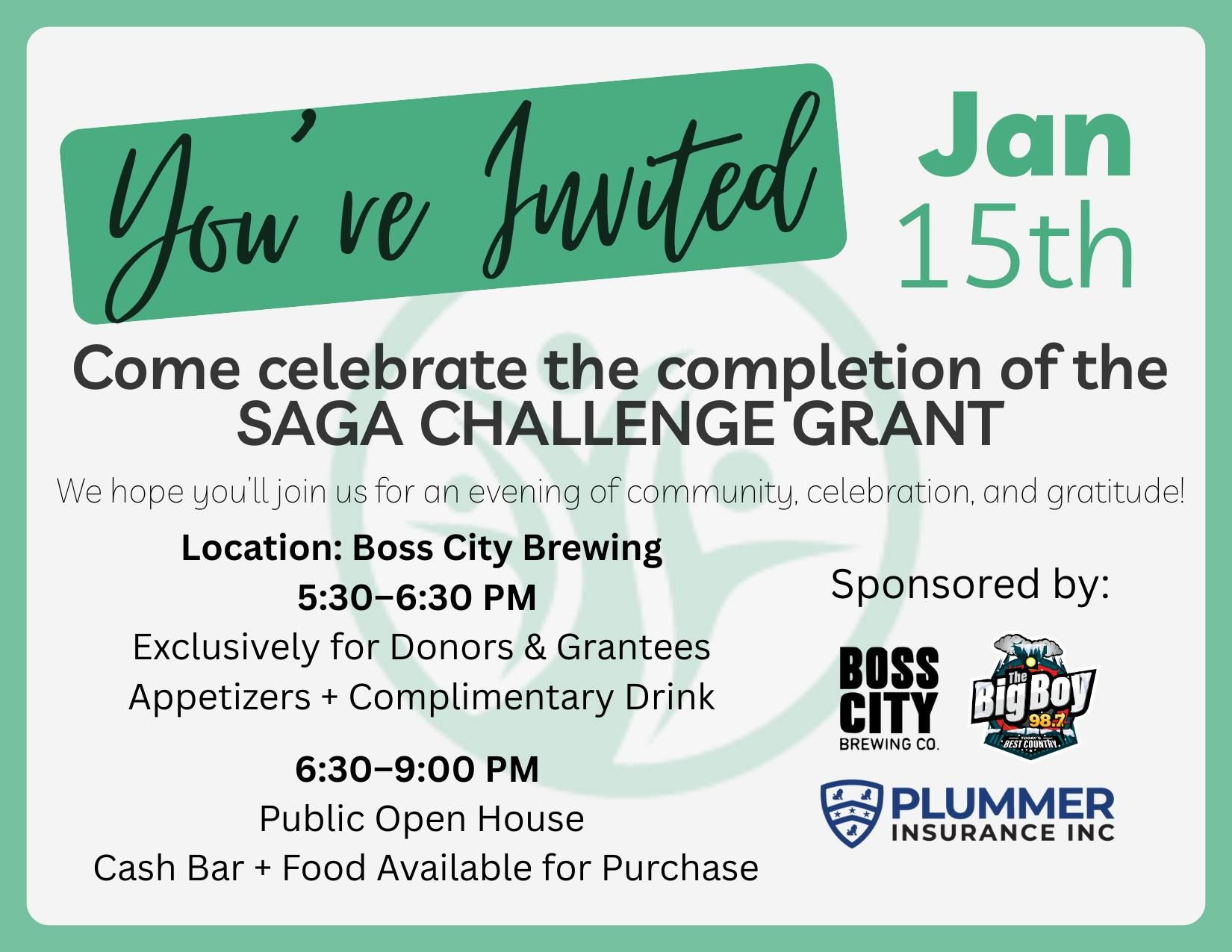 SAGA Fund to celebrate completion of $1 million challenge grant in Sidney