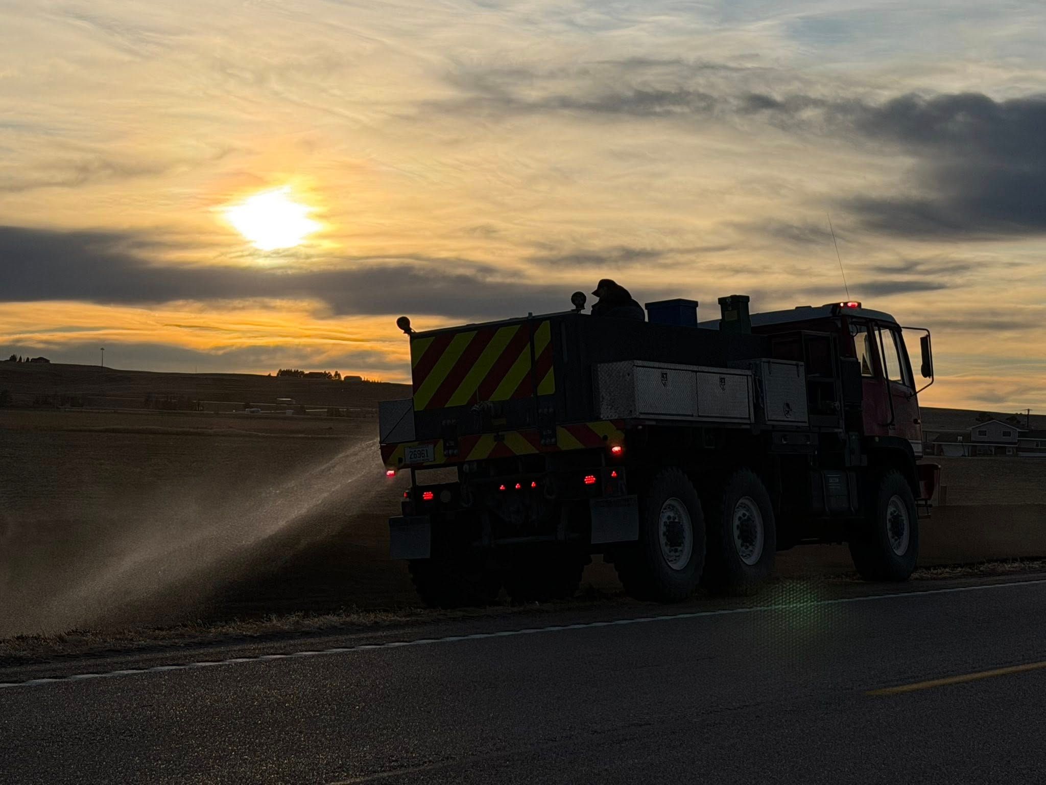 Firefighters quickly contain two grass fires along Highway 30 near Potter