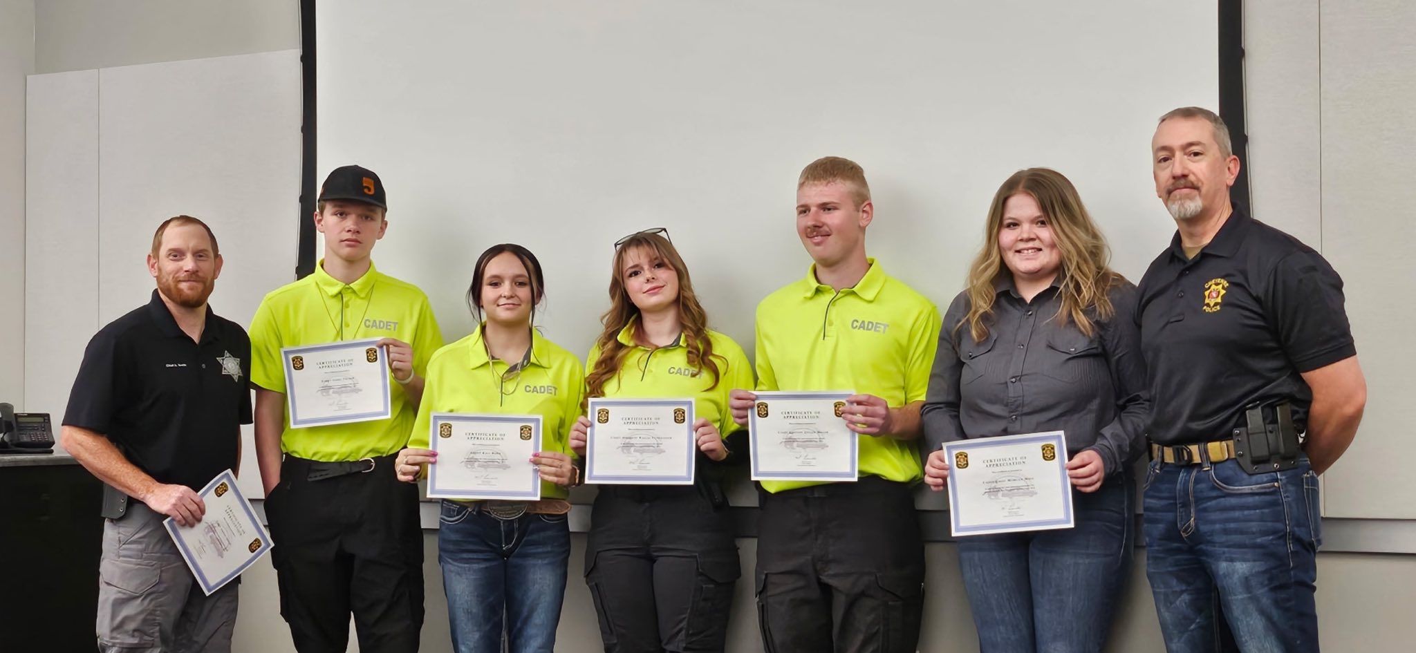 Pine Bluffs police cadets recognized for service at Frontier Days parade