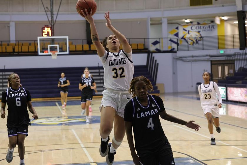 Ella Chesta-Carty goes up for two points after driving the lane in the second half. WNCC topped Lamar 79-59 to remain unbeaten in conference play.
