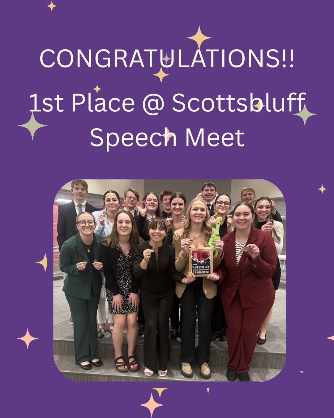 Bridgeport speech team wins Class C/D title at Scottsbluff meet